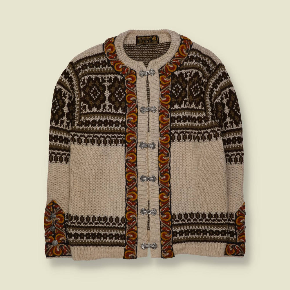 1970s-1980s | Nordstrikk | Norwegian Nordic Knit Cardigan | Cream - Made in Norway - 12