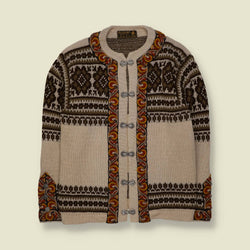 1970s-1980s | Nordstrikk | Norwegian Nordic Knit Cardigan | Cream - Made in Norway - 12