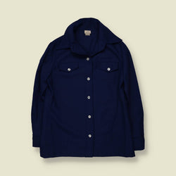 1970s | JCPenney | Blouse | Navy - 12