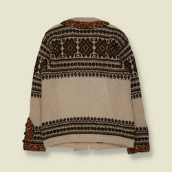 1970s-1980s | Nordstrikk | Norwegian Nordic Knit Cardigan | Cream - Made in Norway - 12