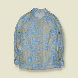 1970s | Floral Blouse | Blue And Yellow - 12