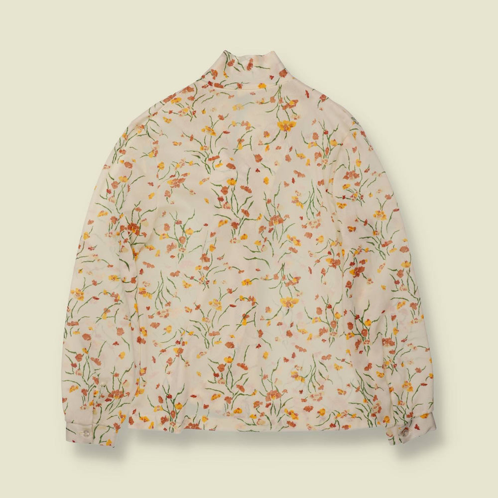 1970s | Fresh Start | Floral Blouse | Cream - 12