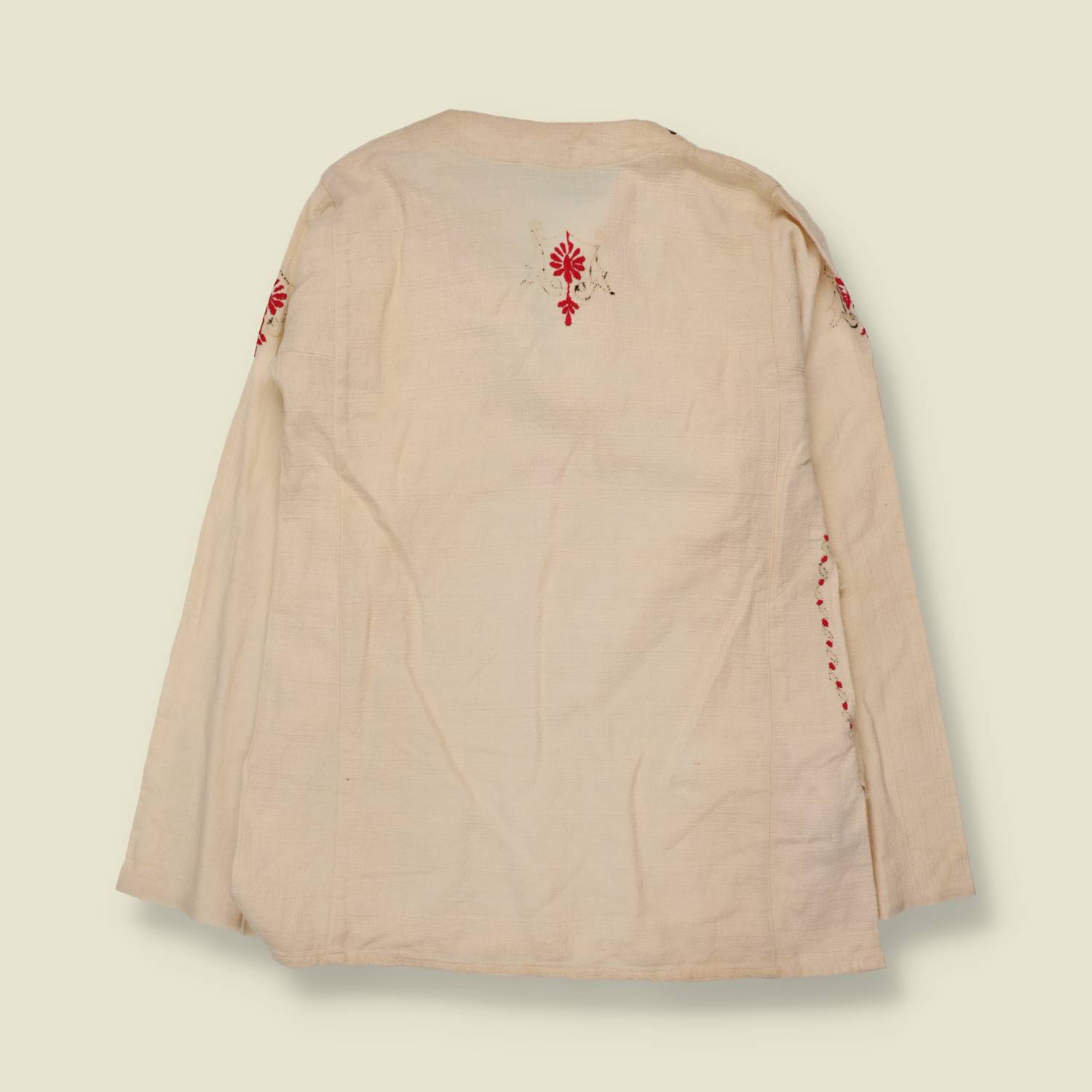1970s | Made In India | Folk Blouse | Cream - 8