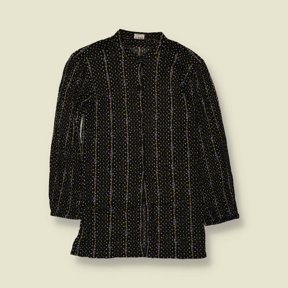 1970s | Bogner | Patterned Blouse | Black - 6