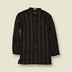 1970s | Bogner | Patterned Blouse | Black - 6