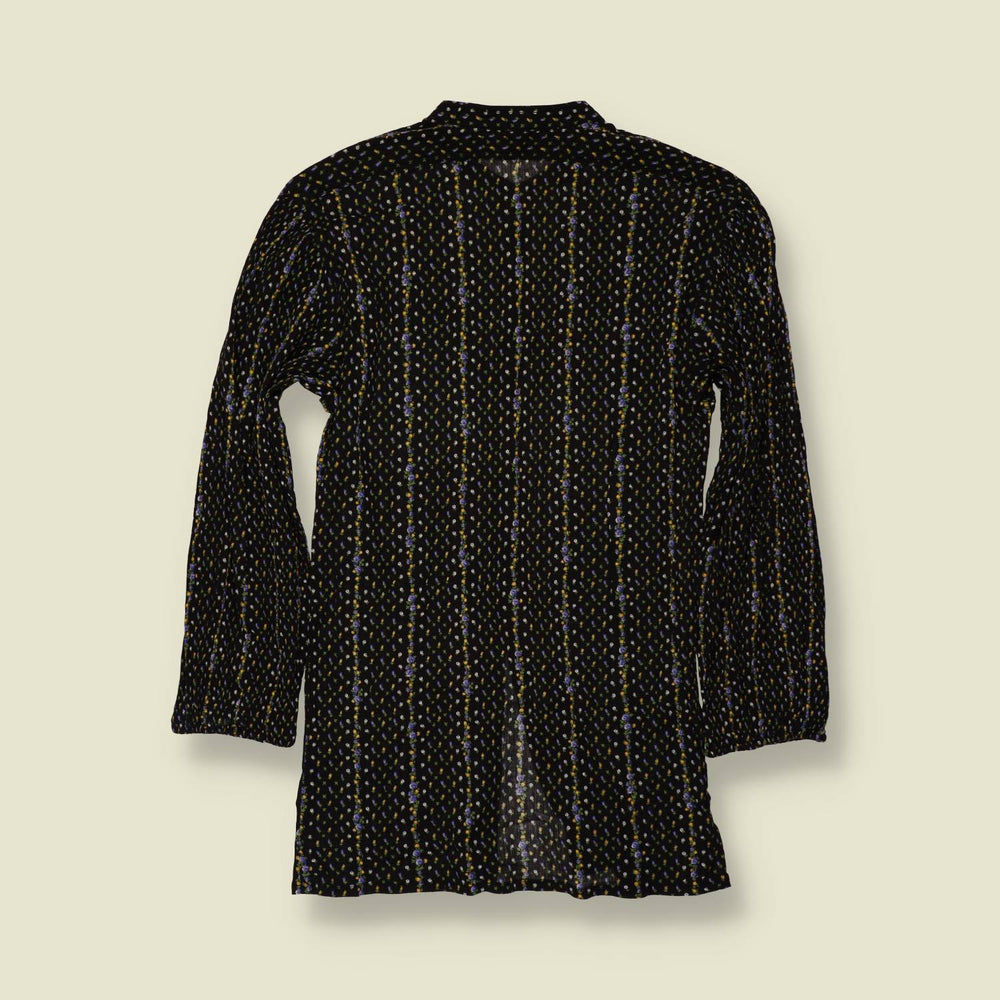 1970s | Bogner | Patterned Blouse | Black - 6
