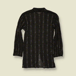 1970s | Bogner | Patterned Blouse | Black - 6
