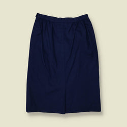 1970s | Pendleton | Made In USA | Pencil Skirt | Navy - w30