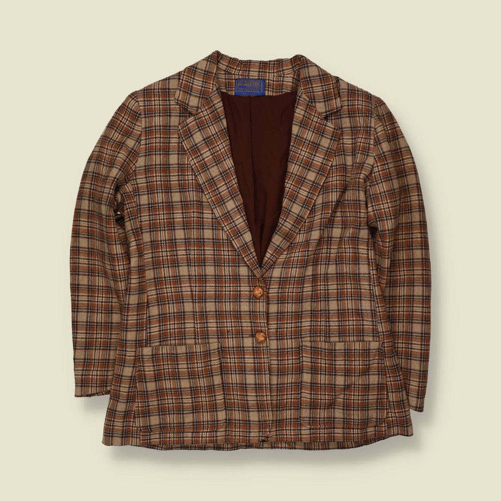 1970s | Pendleton | Made In USA | Blazer | Brown Check - 14