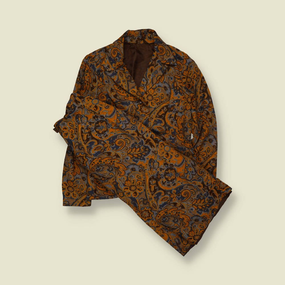 1970s | Handmade Two Piece Jacket & Skirt Set | Paisley Print - 8