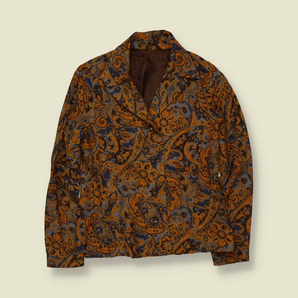 1970s | Handmade Two Piece Jacket & Skirt Set | Paisley Print - 8
