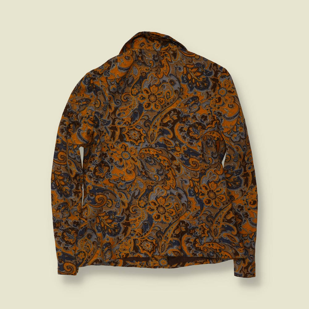 1970s | Handmade Two Piece Jacket & Skirt Set | Paisley Print - 8