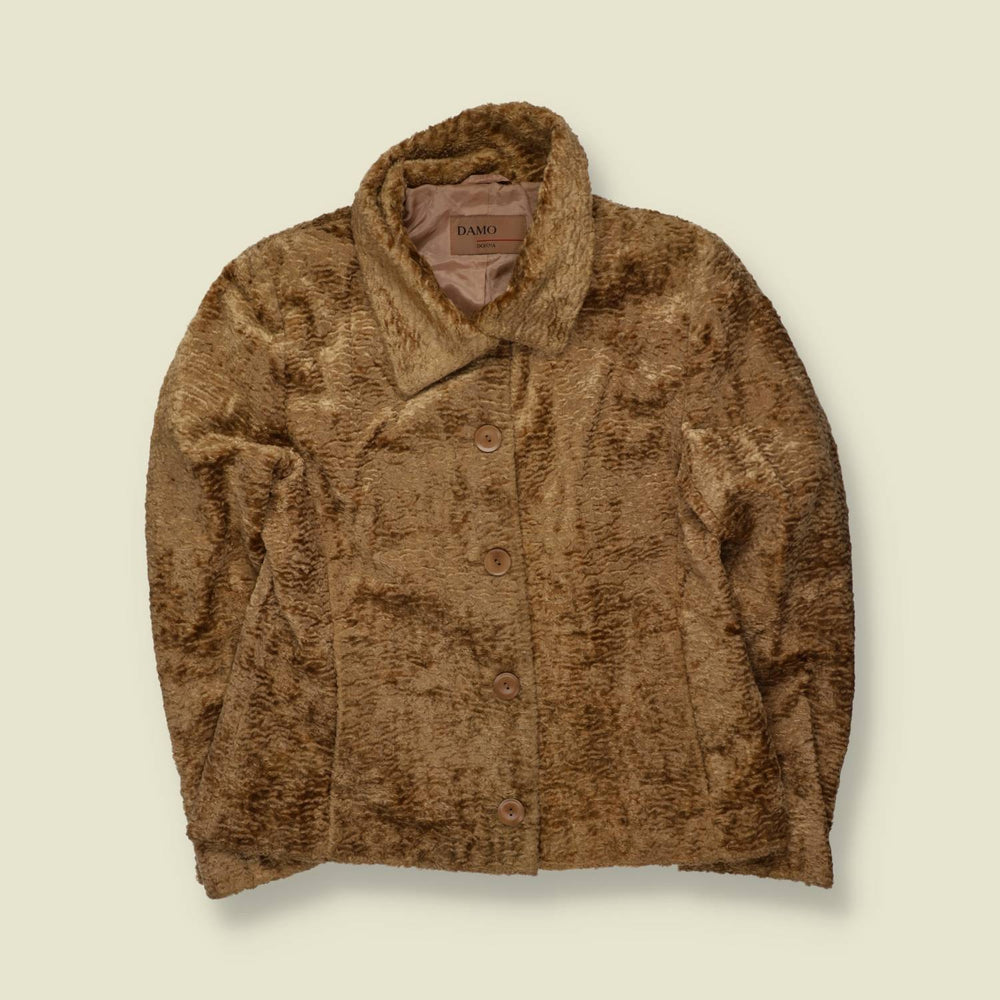 1980s–1990s | Damo | Faux Astrakhan Coat | Brown - 16