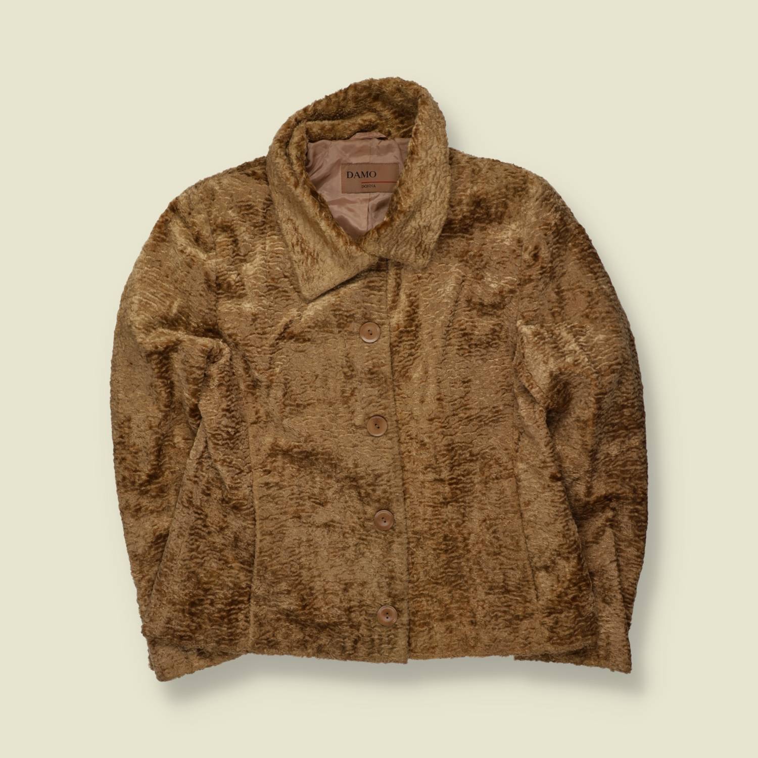 1980s–1990s | Damo | Faux Astrakhan Coat | Brown - 16