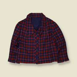 1960s | Plaid Wool Jacket | Red & Blue - 12