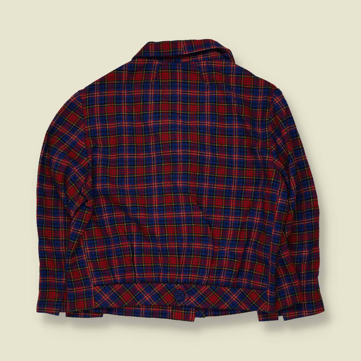 1960s | Plaid Wool Jacket | Red & Blue - 12
