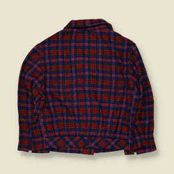 1960s | Plaid Wool Jacket | Red & Blue - 12