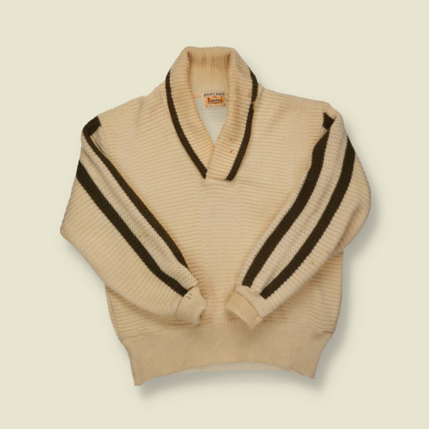 1960s Shawl Collar Knit - M