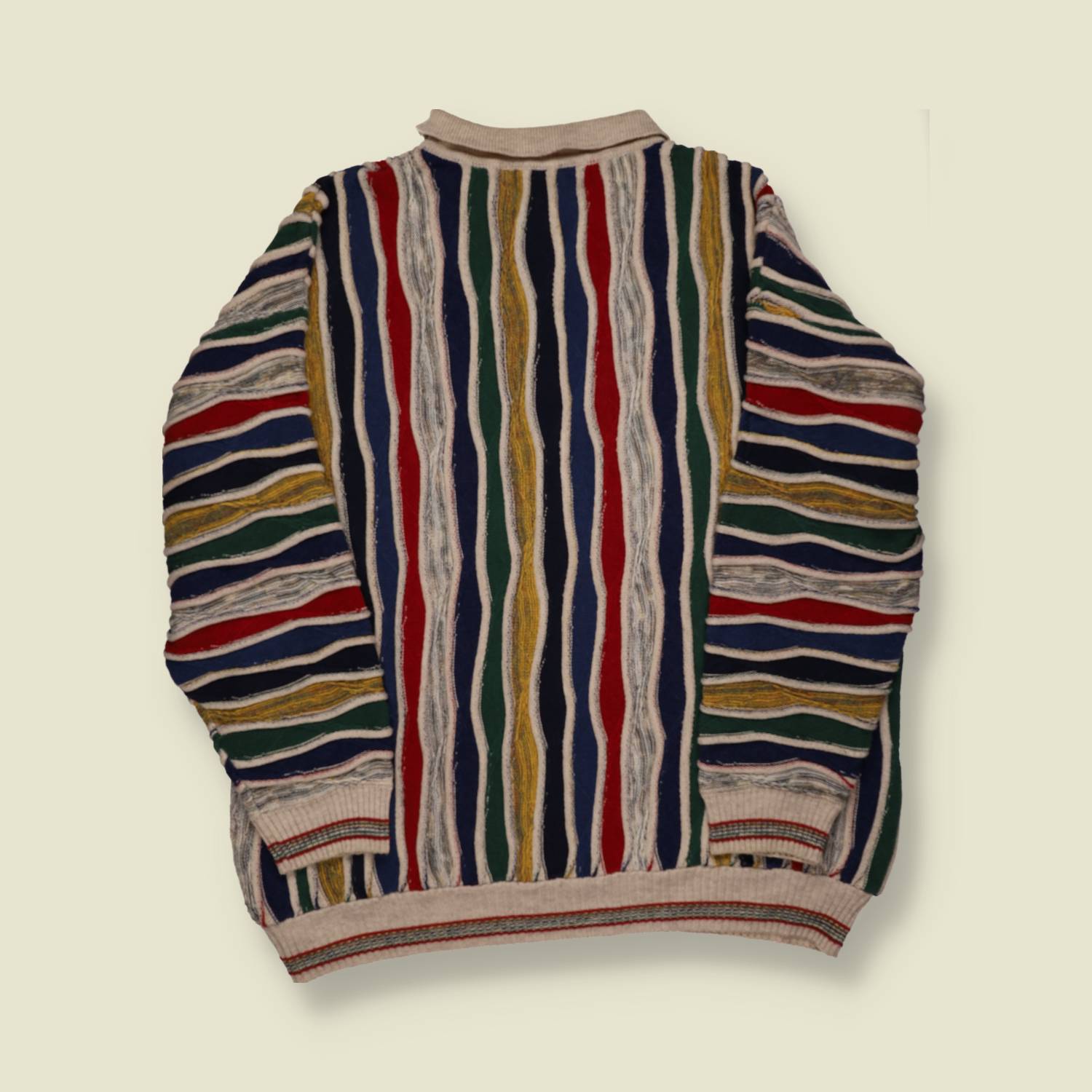 1990s Button Up Coogi Style Knit - L