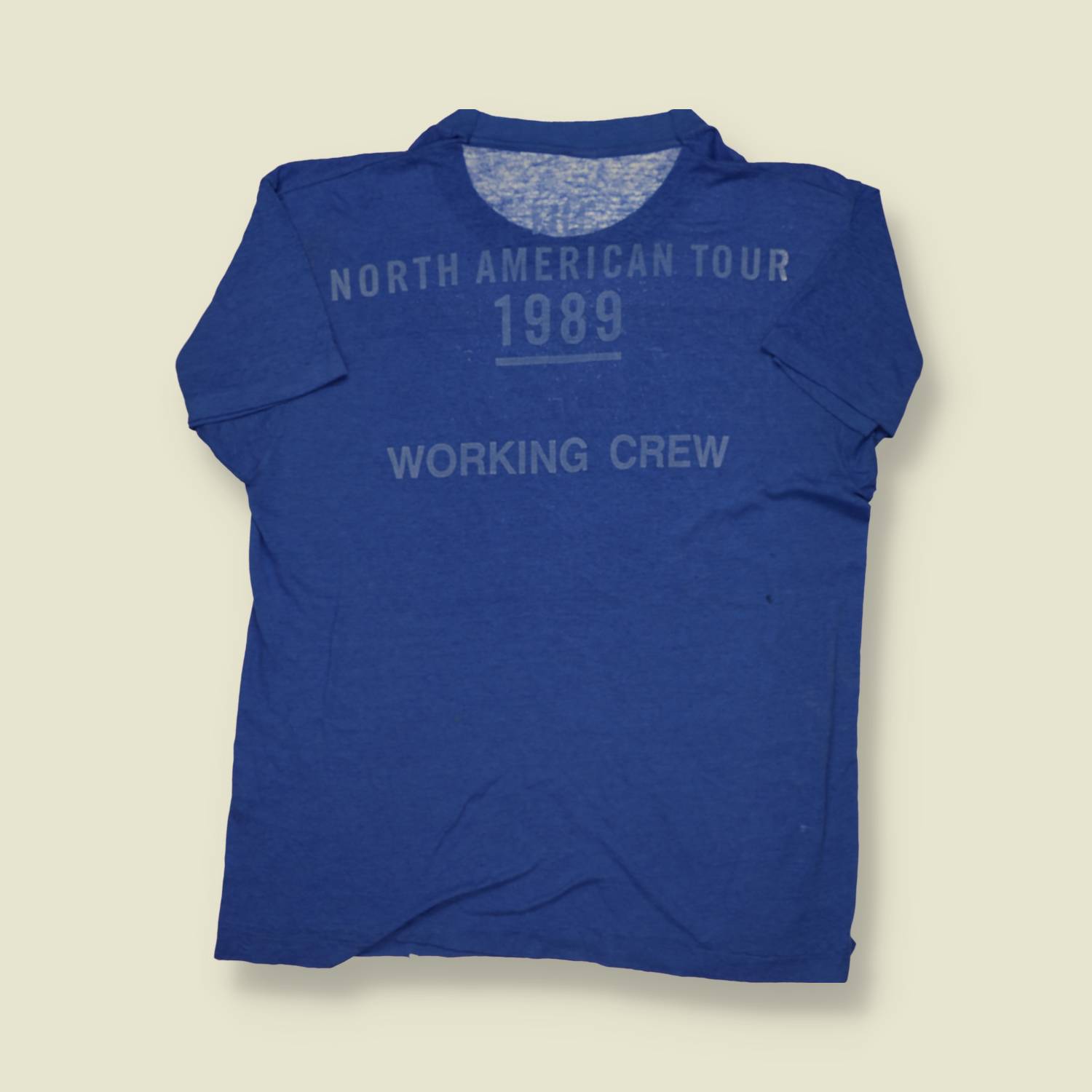 1989 Paper Thin Rolling Stones North American Tour Crew Tee - M