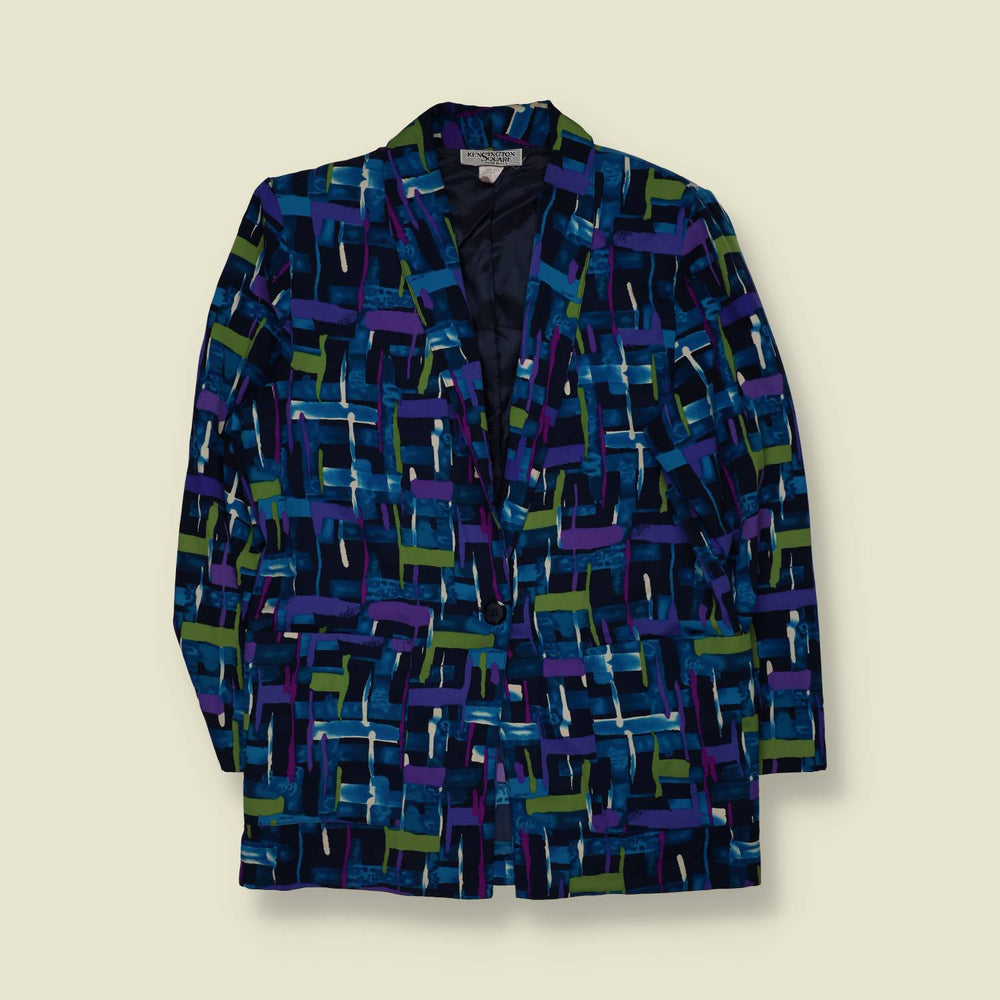 1980s | Abstract Print Blazer | Kensington Square - 14