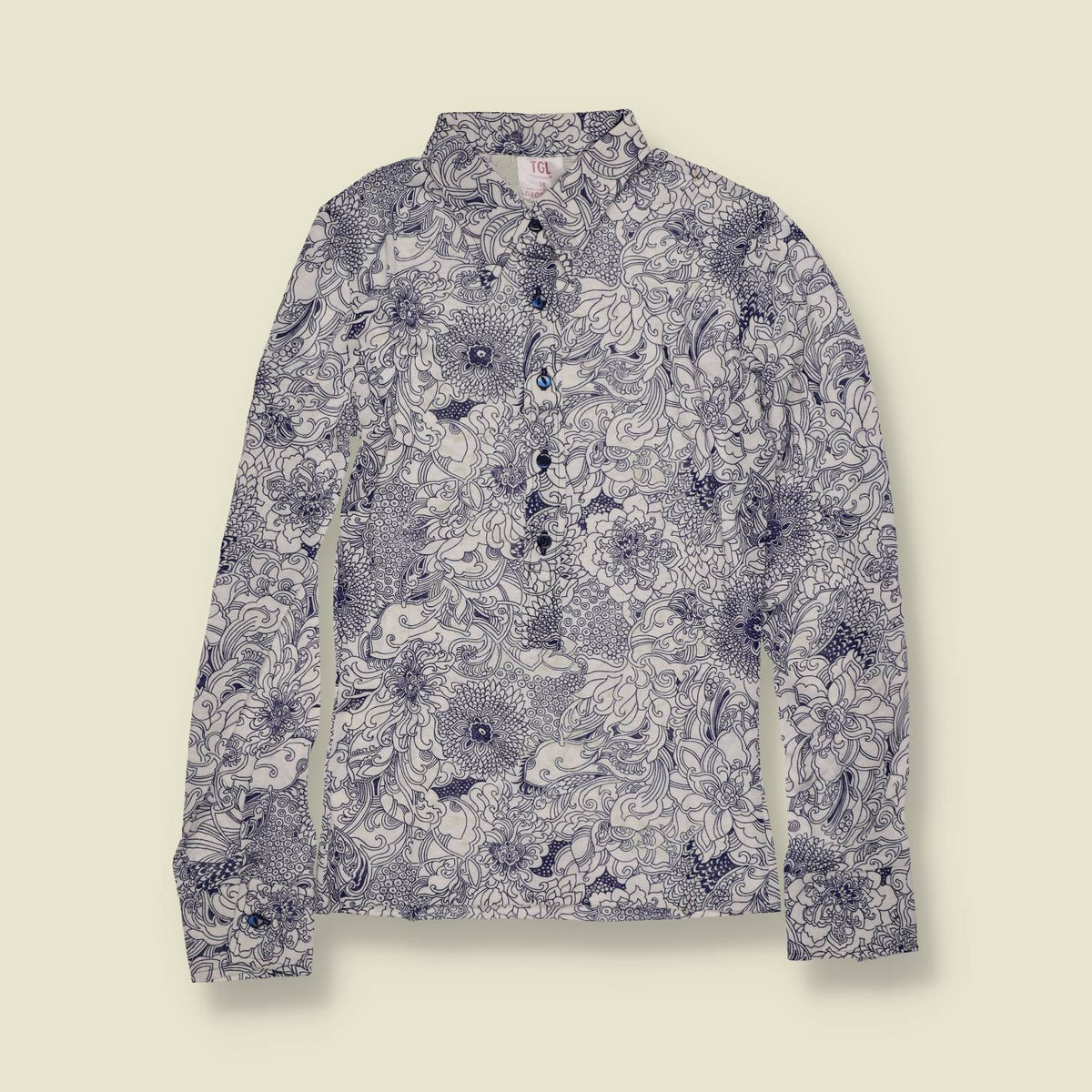 1970s | TGL | Deadstock Floral Print Blouse - 4