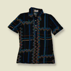 1970s | Saint-Clair Paris | Geometric Print Blouse - 8