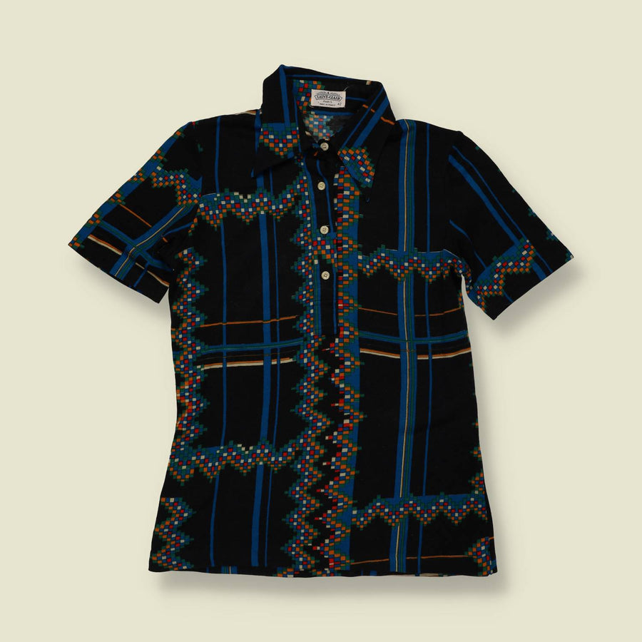 1970s | Saint-Clair Paris | Geometric Print Blouse - 8