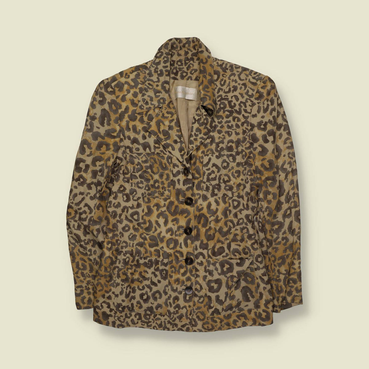 1980s | Dana Buchman | Leopard Print Lightweight Blazer - 10