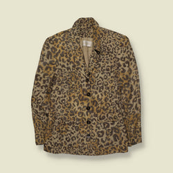 1980s | Dana Buchman | Leopard Print Lightweight Blazer - 10