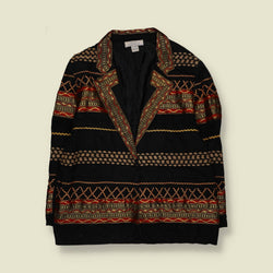 1980s | Sandy Starkman | Embroidered Cotton Blazer - 18