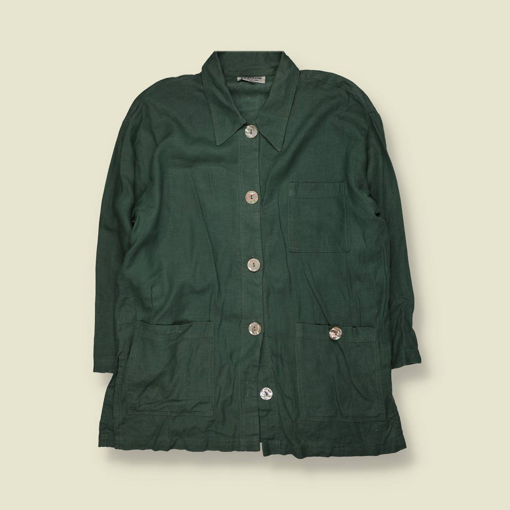 1990s | David Dart | Linen Utility Jacket - 18