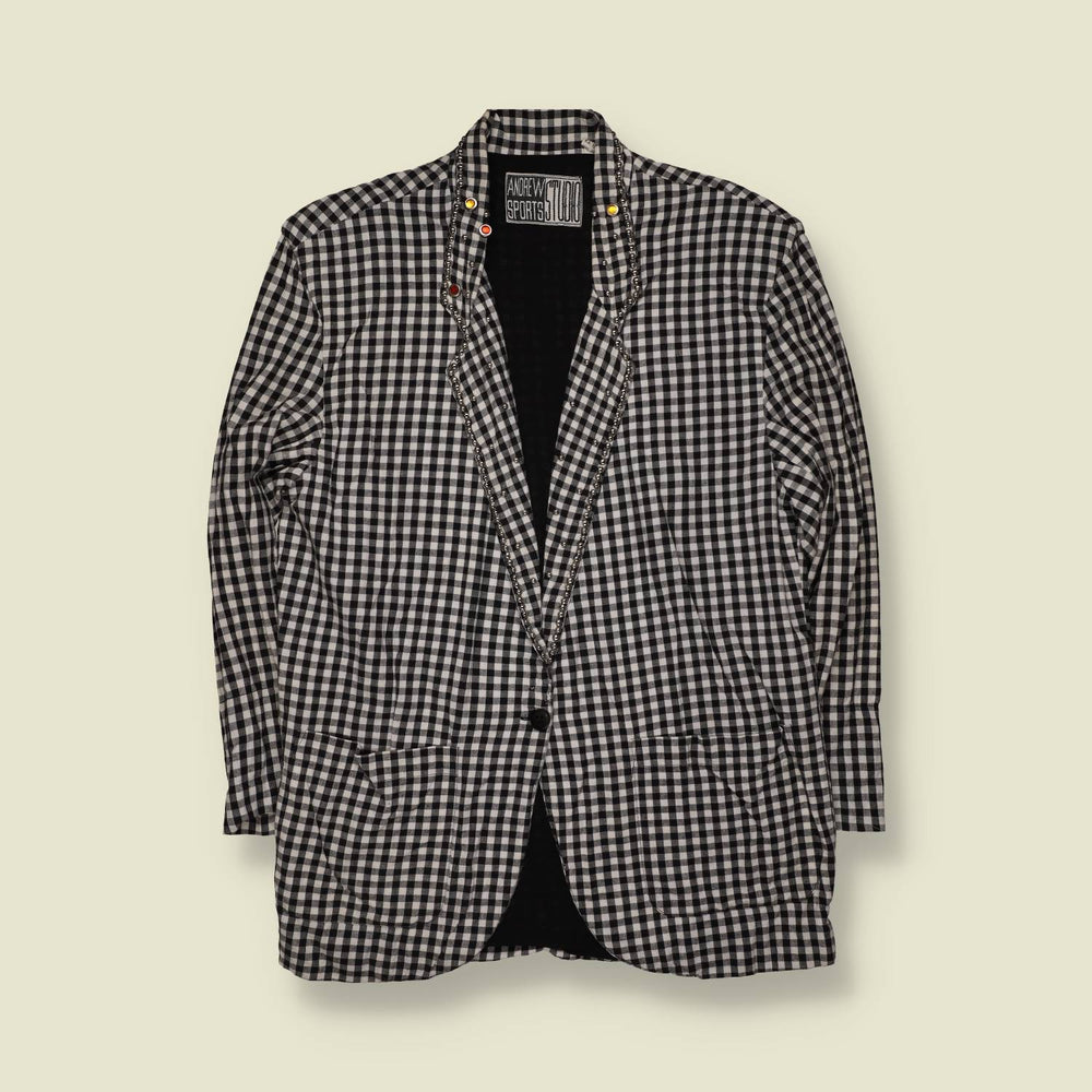 1980s | Andrew Sports Studio | Gingham Blazer - 14