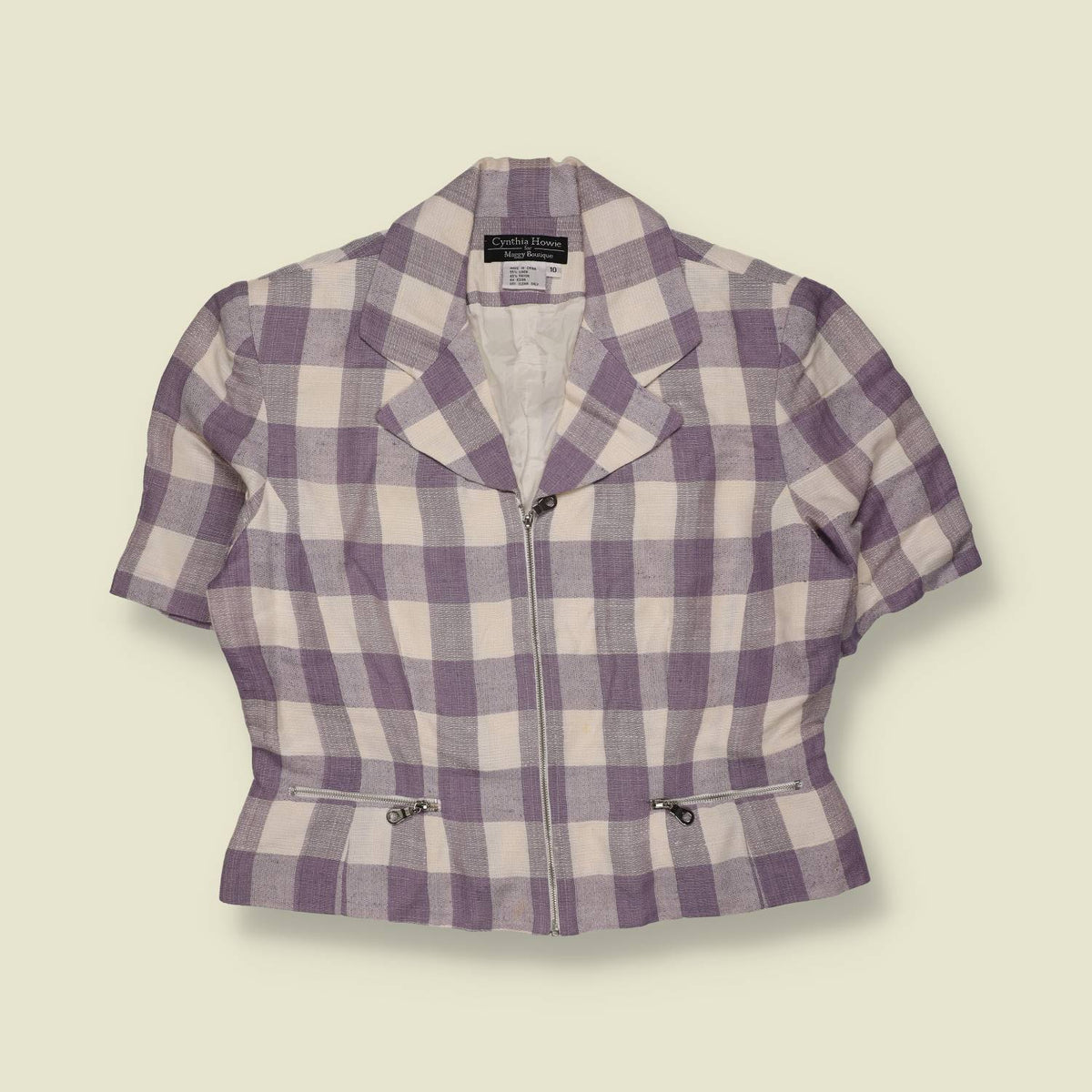 1980s | Cynthia Howie | Gingham Zip Jacket - 8