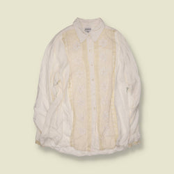 1990s | Woman | Embroidered Floral Blouse - 16