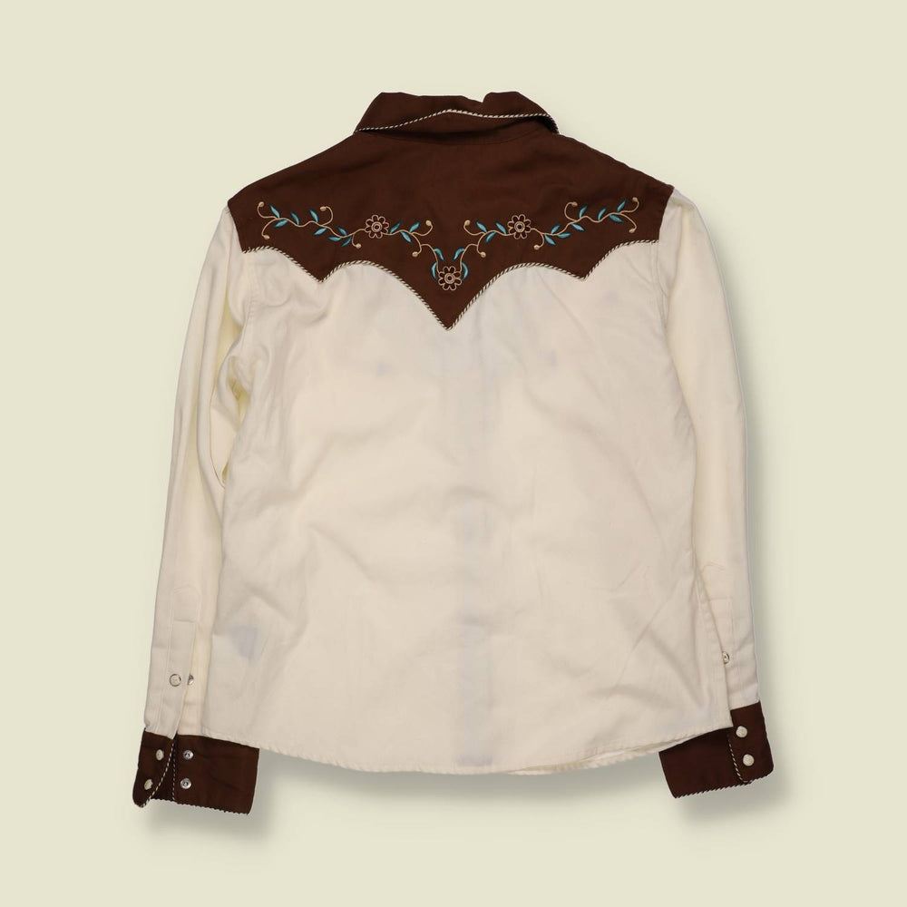 1990s | Stars & Stripes | Embroidered Western Shirt - 12
