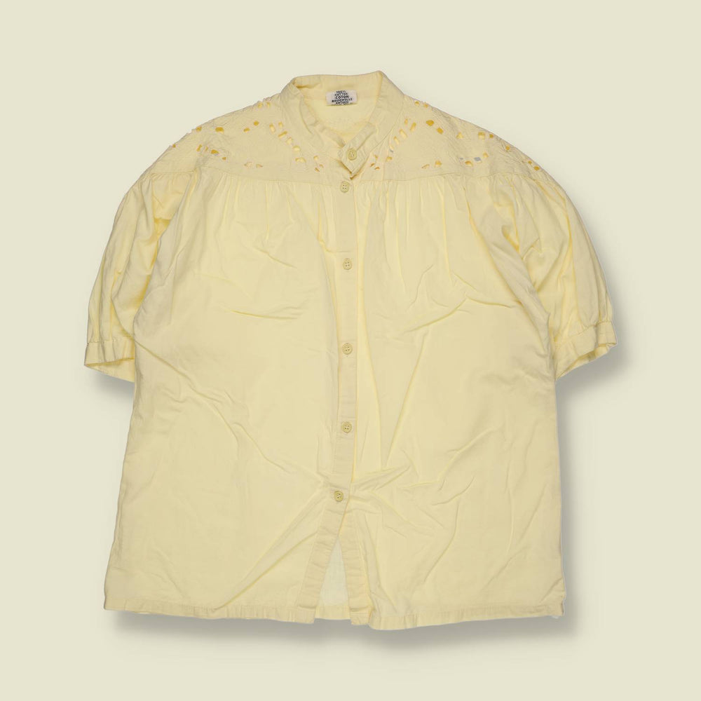 1980s | Cutwork Cotton Blouse - 14