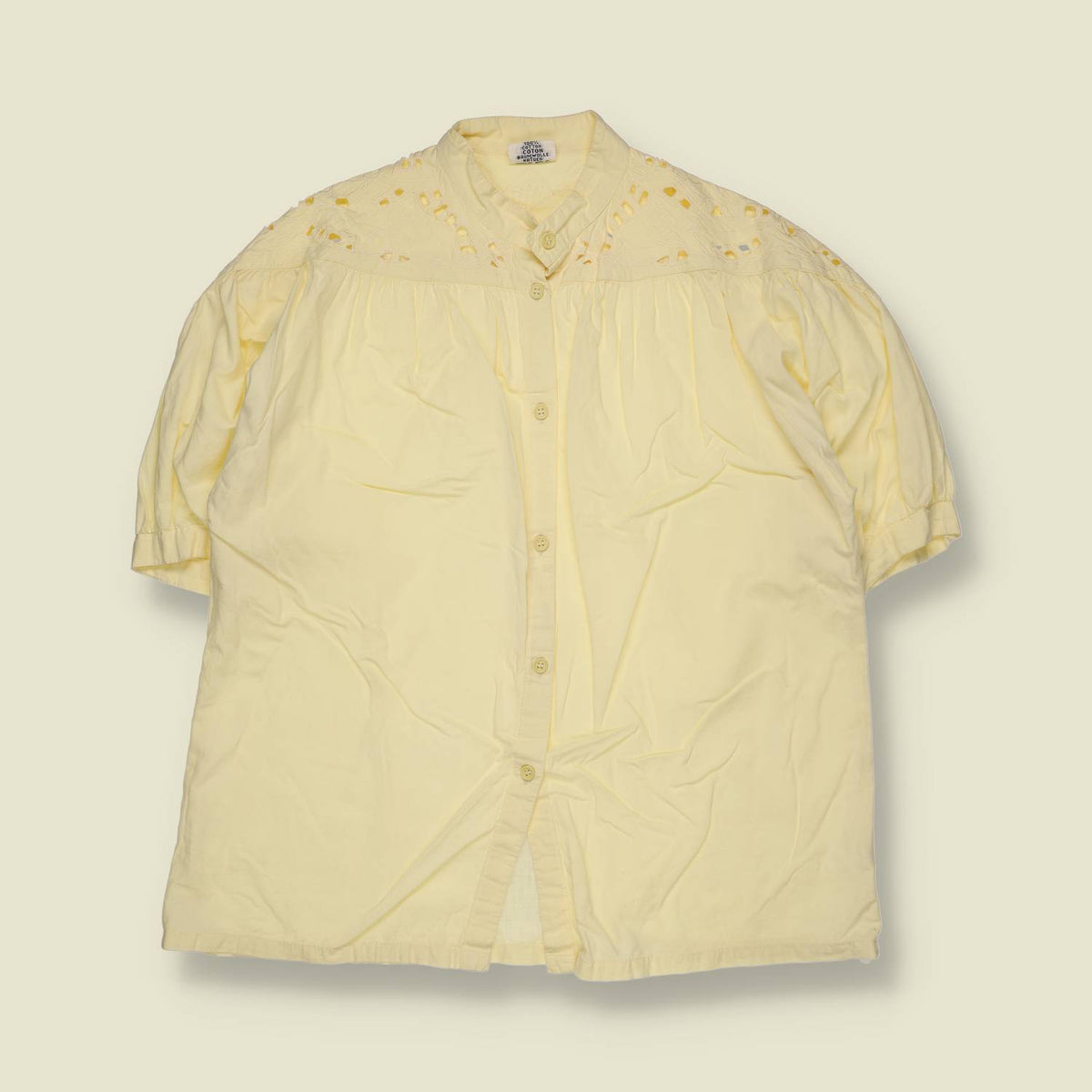 1980s | Cutwork Cotton Blouse - 14