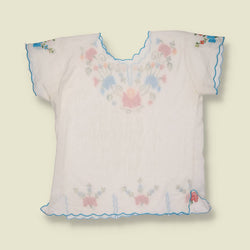 1980s | Embroidered Floral Blouse - 14