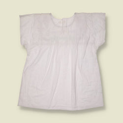 1990s | Embroidered Floral Smock Blouse - 14