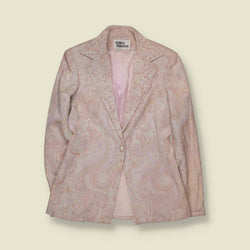 1980s | George Simonton | Embellished Paisley Blazer - 8