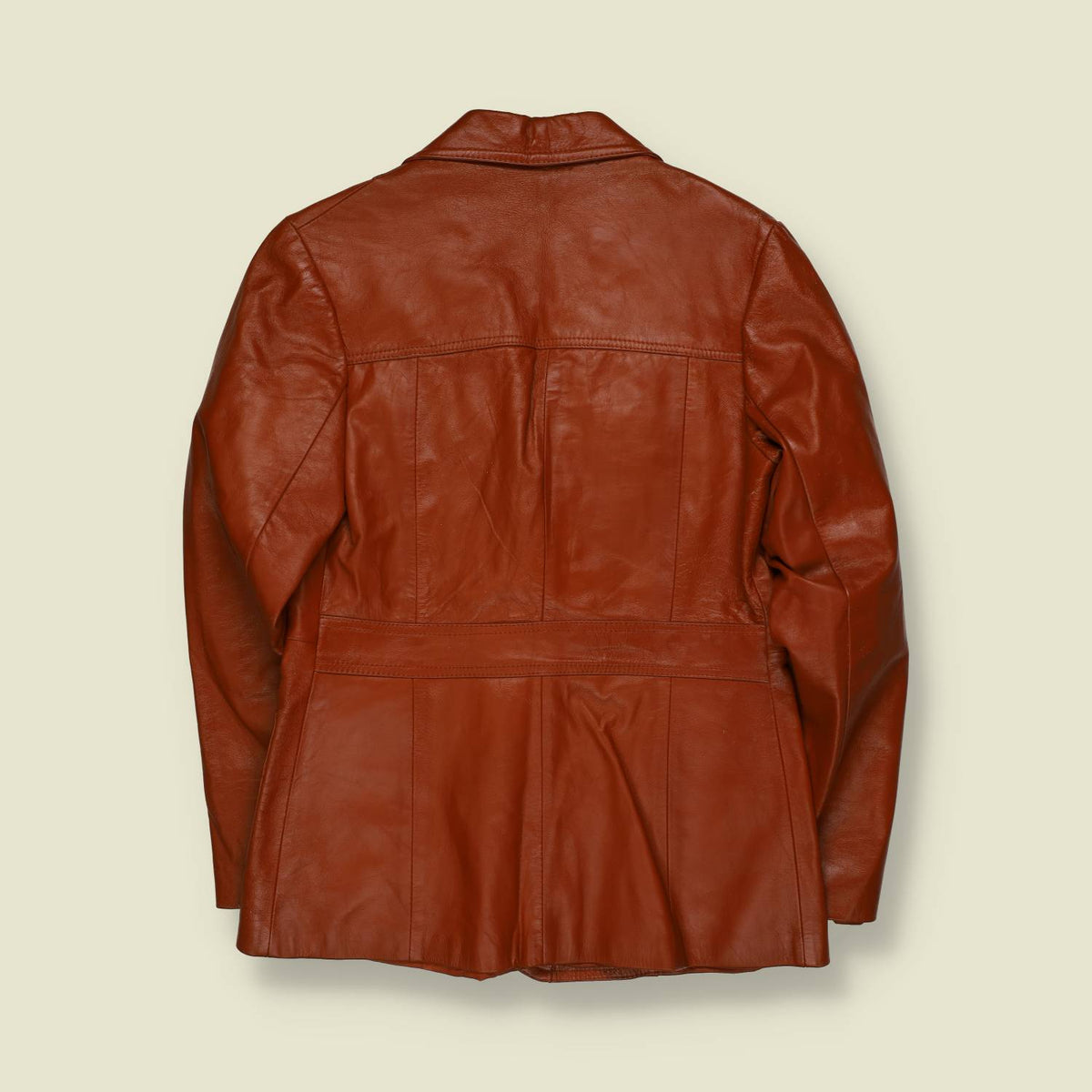 1970s | Chestnut Brown Leather Blazer Jacket - 8