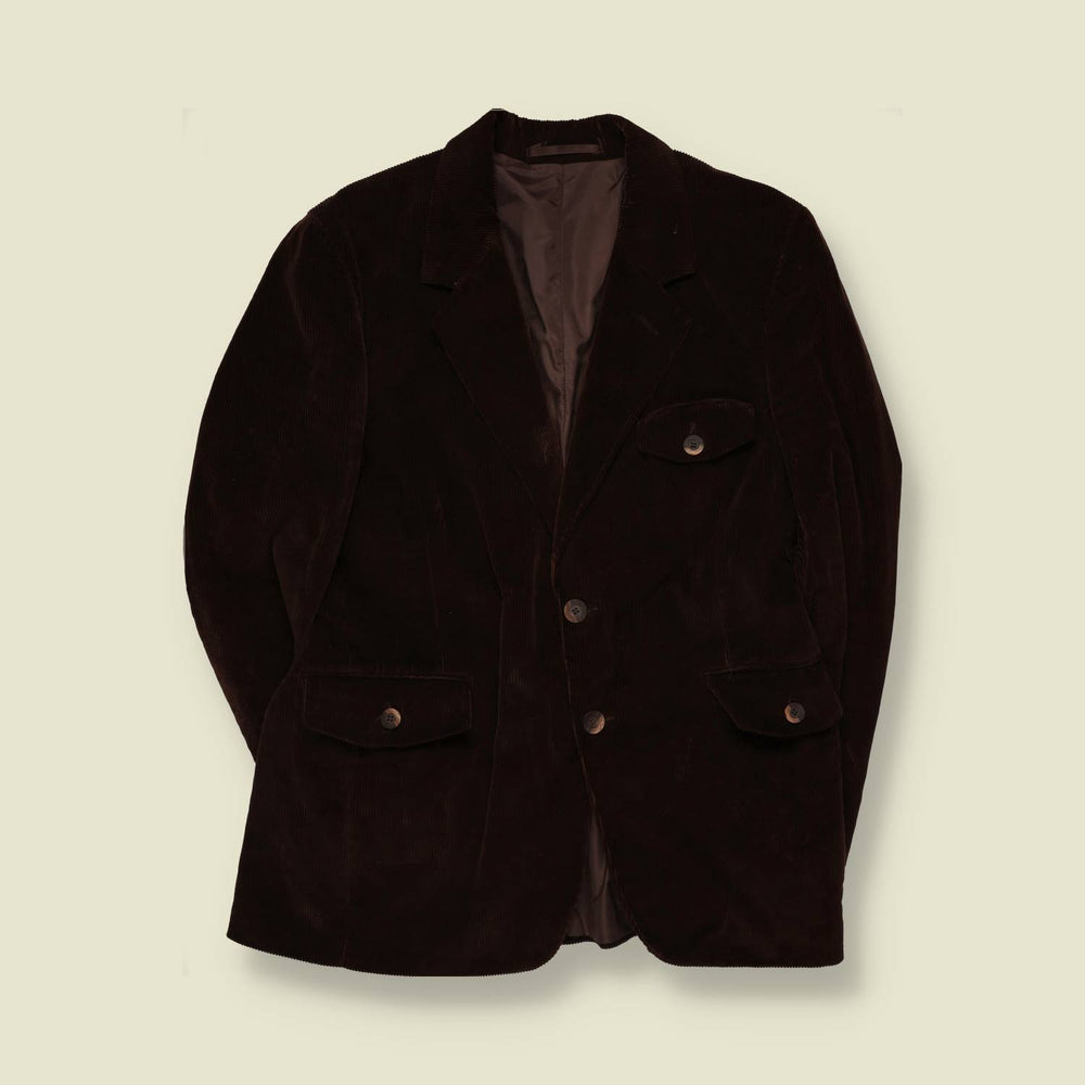 1970s | Brown Corduroy Patch Pocket Blazer - S