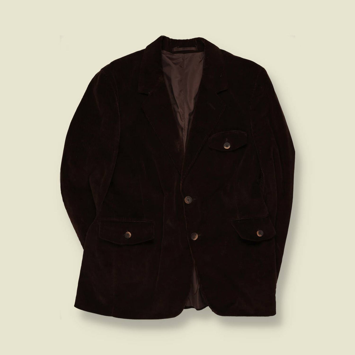 1970s | Brown Corduroy Patch Pocket Blazer - S