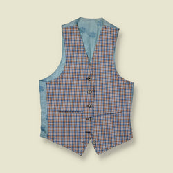 1970s | Reversible Check Waistcoat - XXS