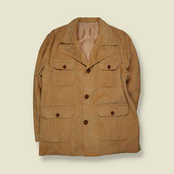1970s | English Squire | Tan Corduroy Safari Coat - XL