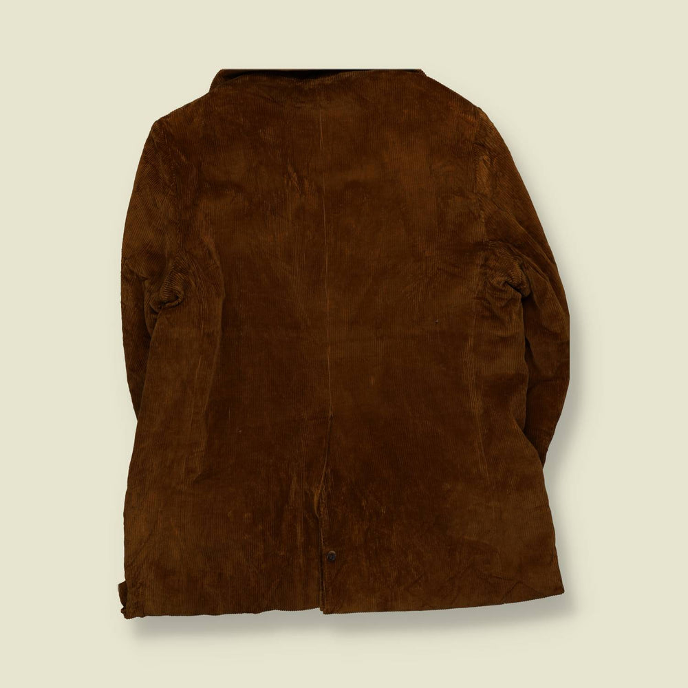 1970s | Country Coat | Brown Corduroy Car Coat - XXL