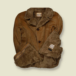 1970s | Zero King | Brown Corduroy Pile Lined Coat - 3XL