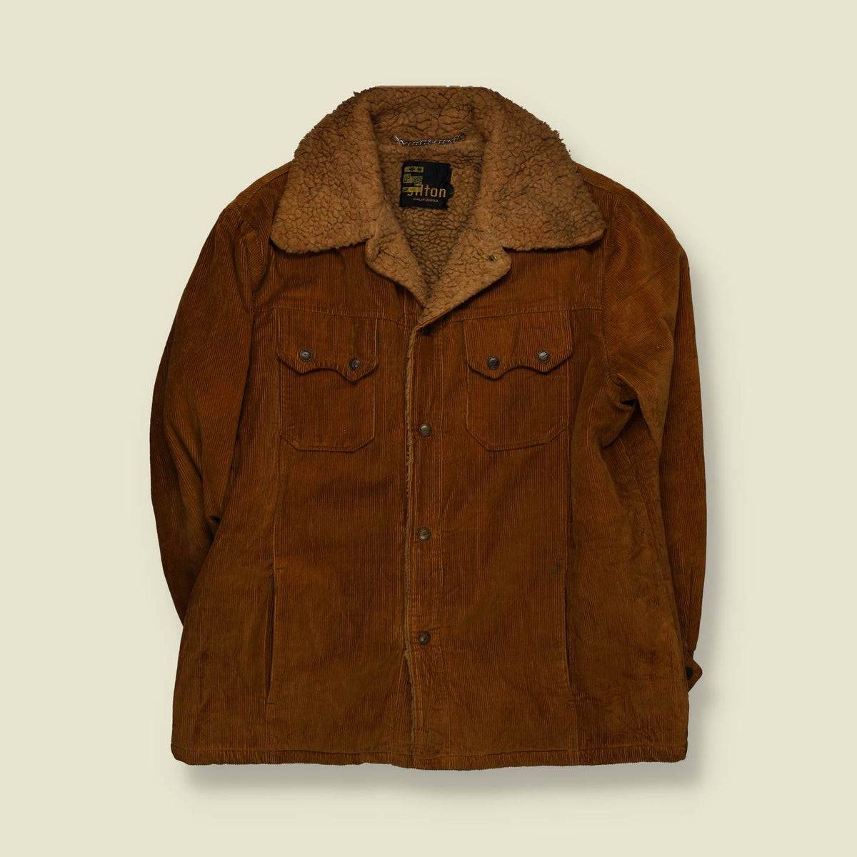 1970s | Silton | Brown Corduroy Sherpa Lined Jacket - XL