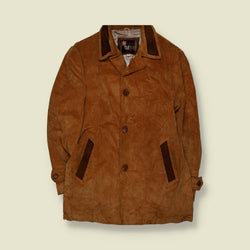 1970s | Cresco | Brown Corduroy Car Coat - M